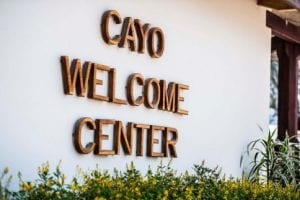 The Cayo Welcome center Will Greet You as You Arrive