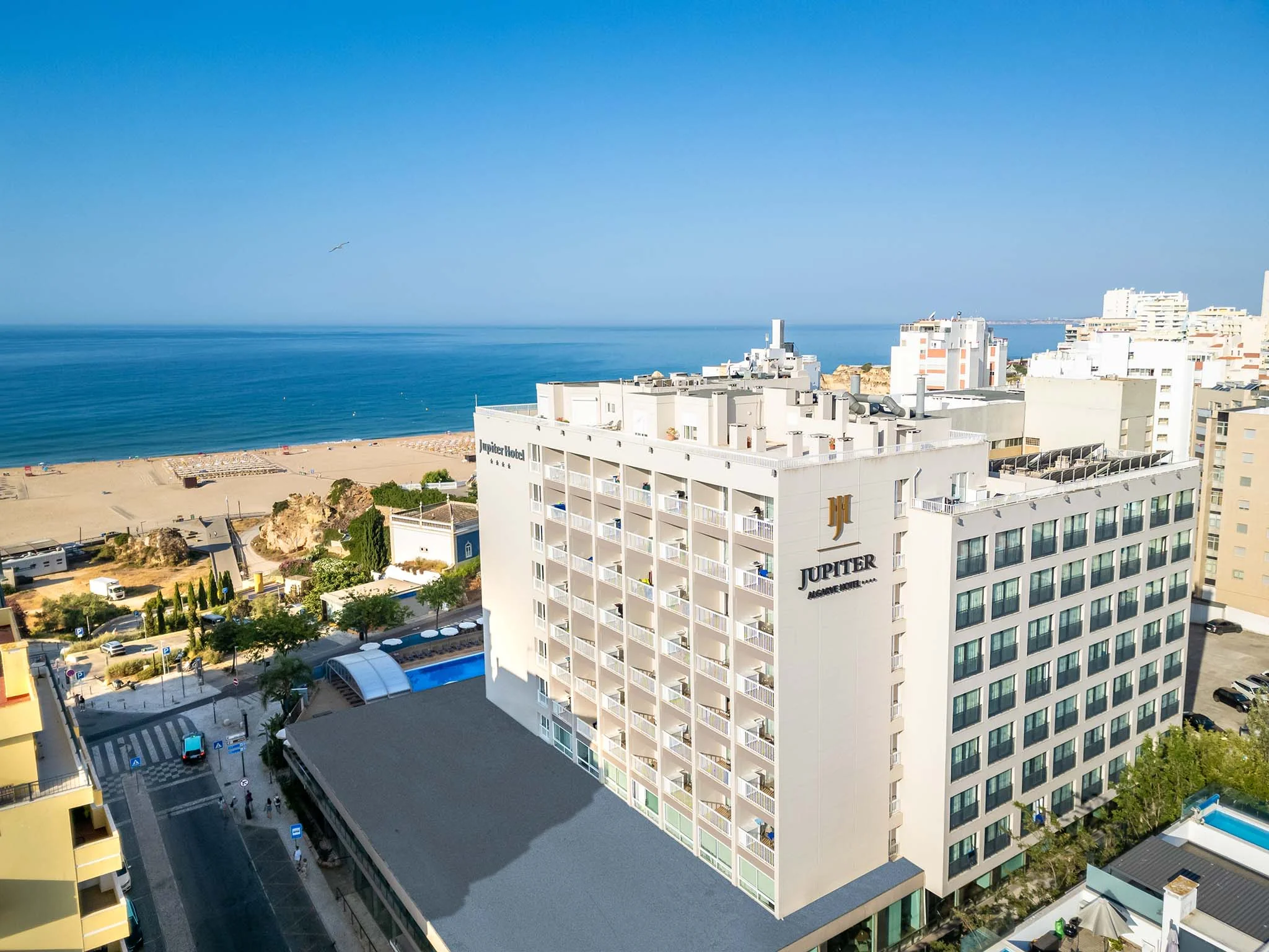 Jupiter Algarve Hotel — Oceanfront exterior on Praia da Rocha