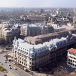 aerial view of Bucharest, Romania