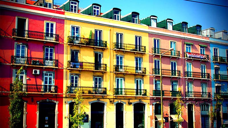 Colorful Apartments in Lisbon, Portugal, might be a good choice for rent overseas before buying.