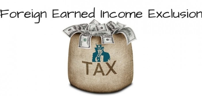 A bag of money used for paying taxes on foreign earned income