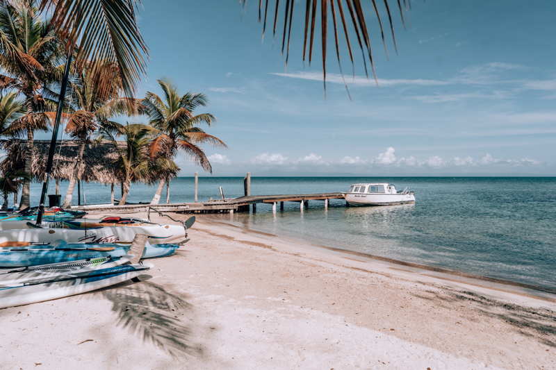 A quiet beach in belize, tropical paradise