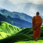Monk in Thailand Meditating