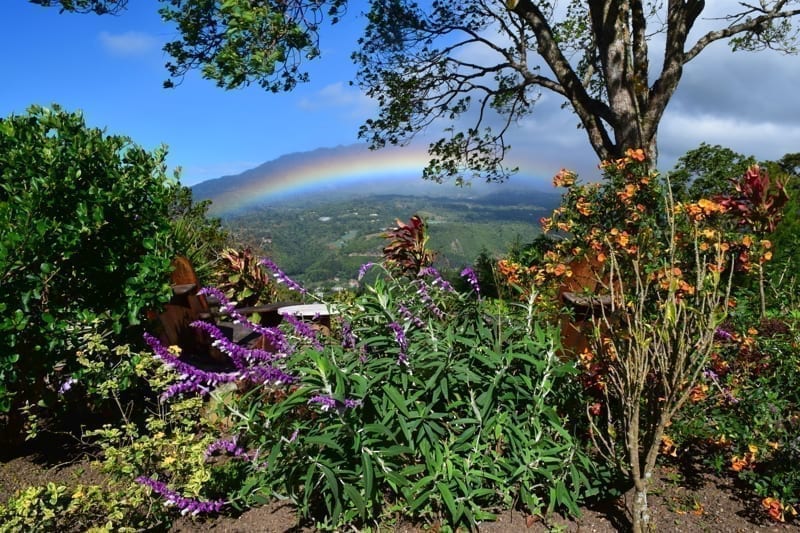 Rainbow with Volcano Baru, Panama