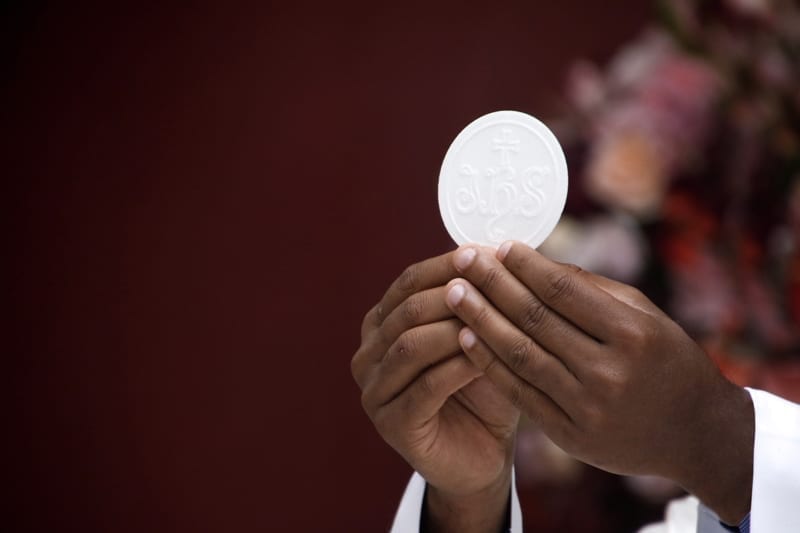 Holy communion in church