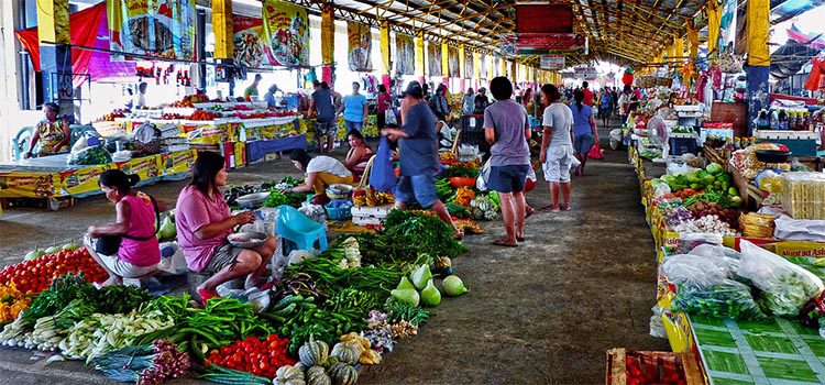 Outdoor market in the Philippines