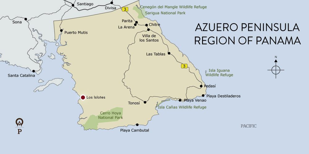 Panama Azuero Peninsula map