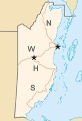 Belize road map shows its four main highways: Northern, Western, Hummingbird, and Southern