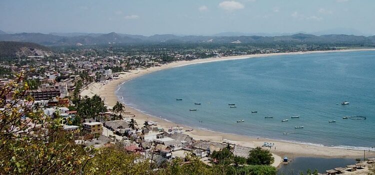 Aerial view of Bahia de Navidad
