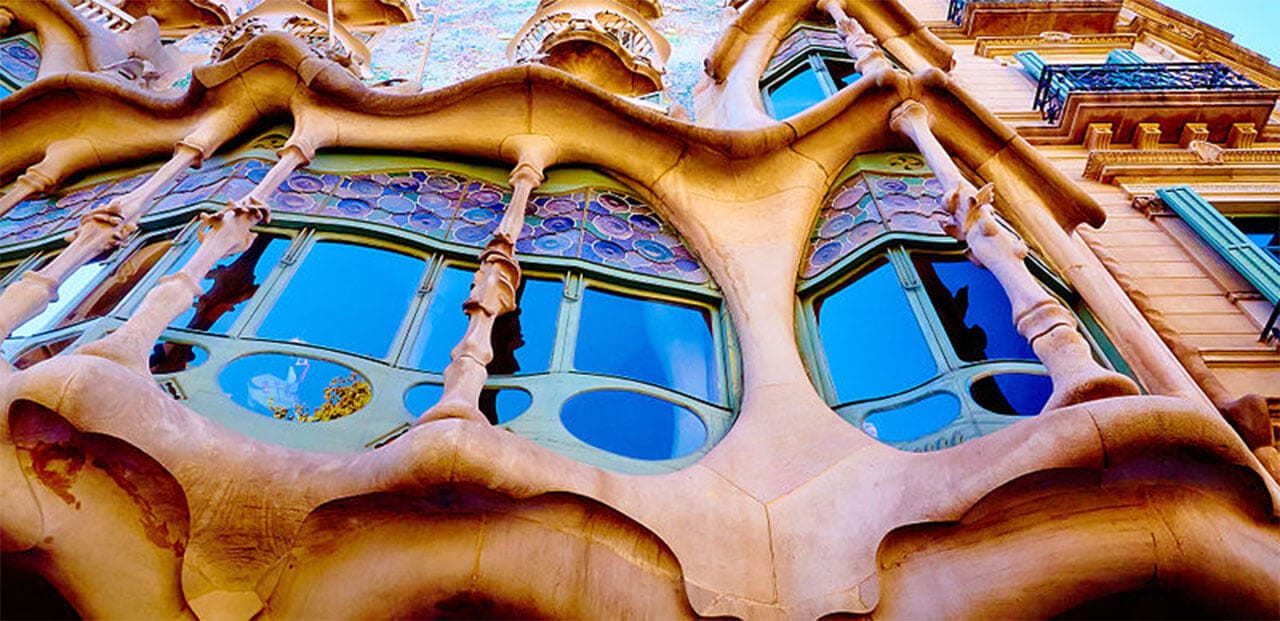 Gaudi apartment buildings in Barcelona