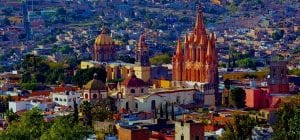 San Aerial view of Miguel de Allende, Mexico