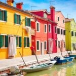Colourful houses - Burano Island near Venice, Italy.