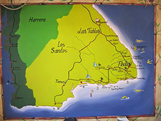 Map of the Azuero Peninsula