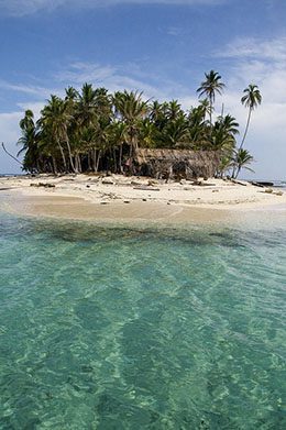 A white sand island in Panama