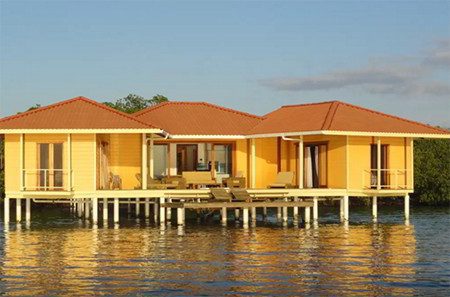 Yellow houses in Isla Colon