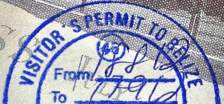 Belize Visa Stamp