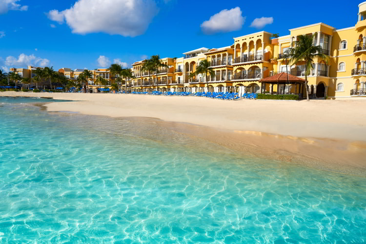 Playa del Carmen beach in Riviera Maya