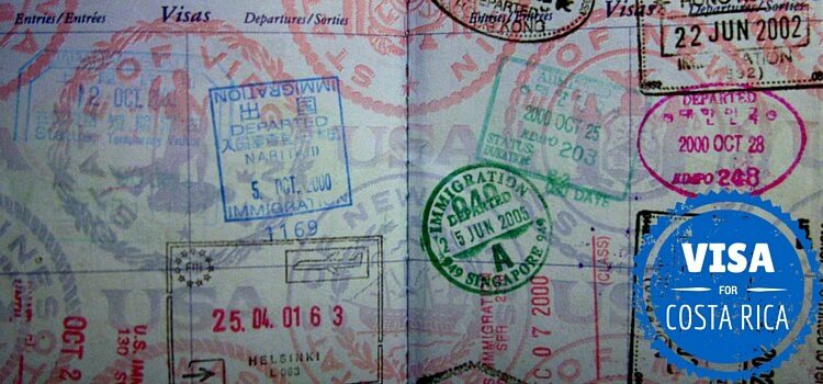 A passport with a Costa Rica visa stamp