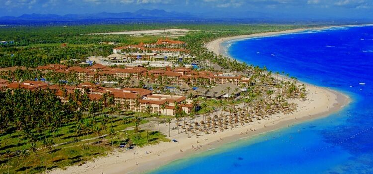 A beautiful real estate development along the bright blue coast of the Dominican Republic