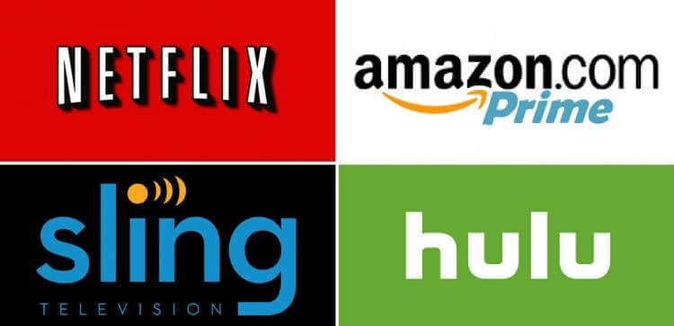 Netflix, Hulu, Amazon, Sling