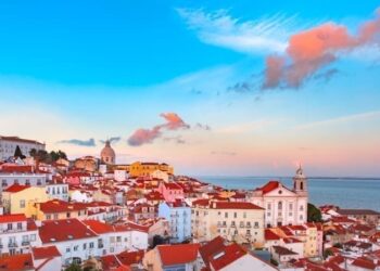 Alfama at night, Lisbon, Portugal