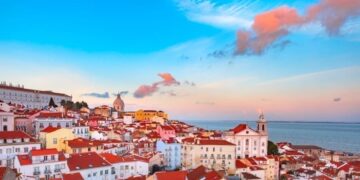 Alfama at night, Lisbon, Portugal