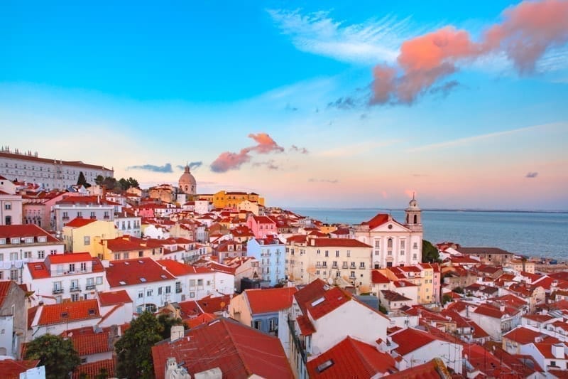 Alfama at night, Lisbon, Portugal