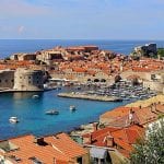 the picturesque stone buildings on the water's edge in Croatia