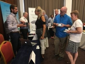 Conference Attendees taking advatage of the different booths