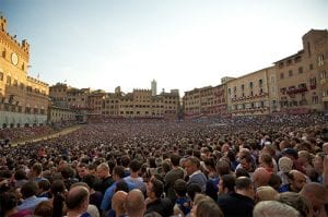 Large crowds at the Palio de Contrade