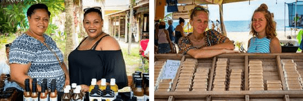 Locals Showcasing their fresh products for sale