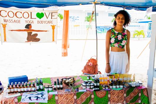 A Massage and Yoga Booth at Lobsterfest