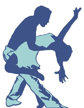 silhouette of couple dancing salsa