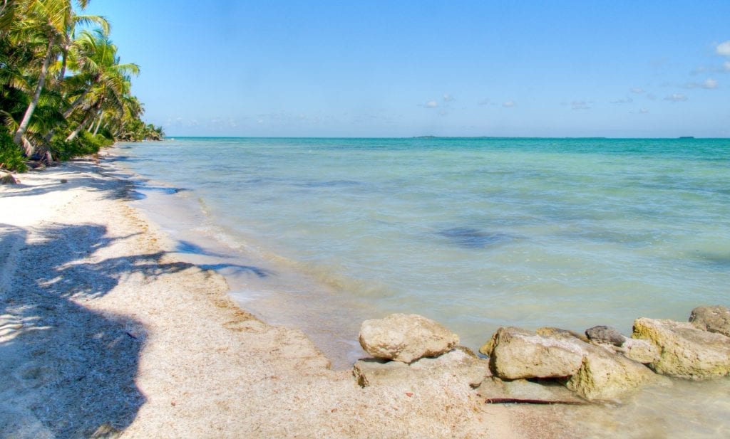 crystal clear waters of corozal beach