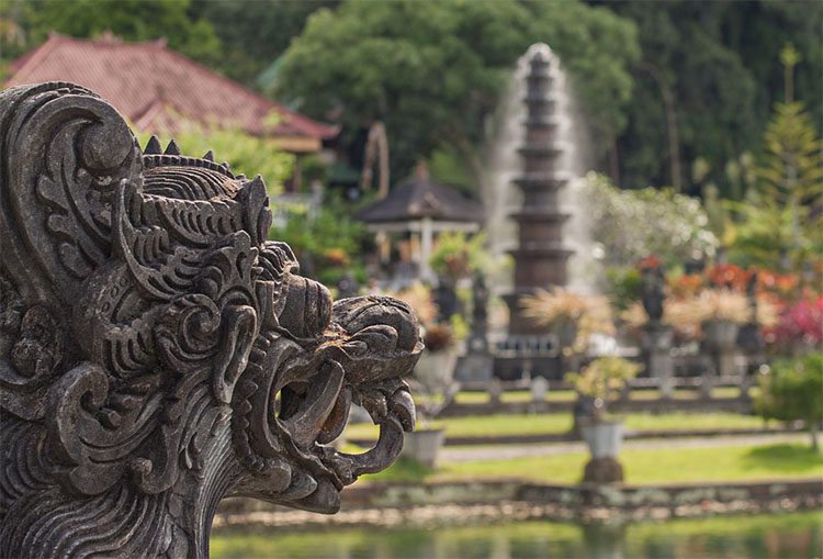 Stone statues at an Indonesian temple