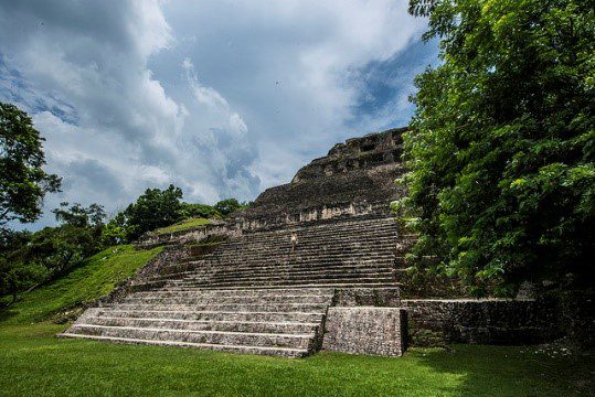 Stone steps in a mayan ruin