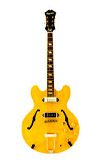 a yellow electric guitar