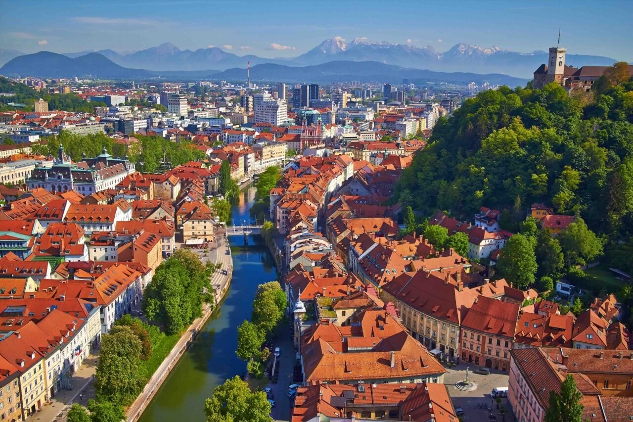 Ljubljana, map of Slovenia