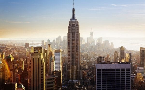 Empire State Building on a bright morning, New York