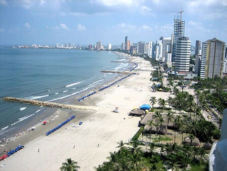 Cartagena Beach in Colombia