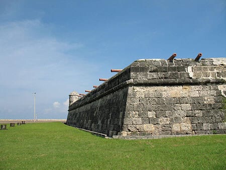 Cannons at Cartagena Castle