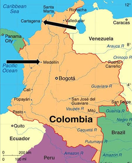 Map Colombia