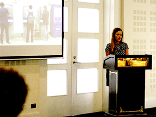 Sophia Titley speaking at conference