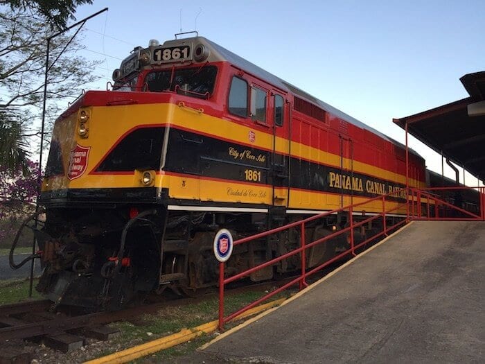 the panama canal train which runs between panama city and colon