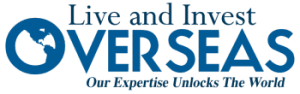 coffee tours around the world Live and Invest Overseas blue logo on transparent background