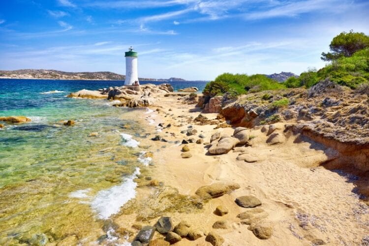 Sardinia Island - Lighthouse, Palau Beach, Italy.