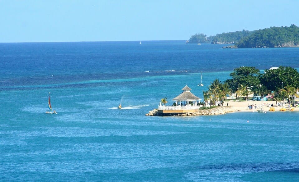 view of the caribbean sea in Jaimaica. Kingston has one of the cheapest cost of living in the Caribbean