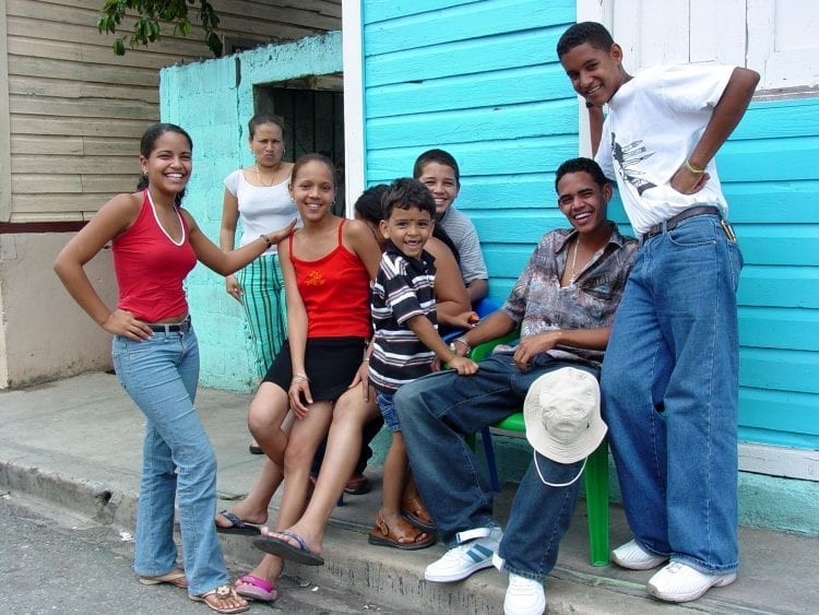 Friendly locals in the streets of the Dominican Republic.