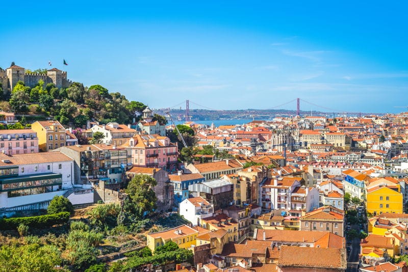 Lisbon view across the city