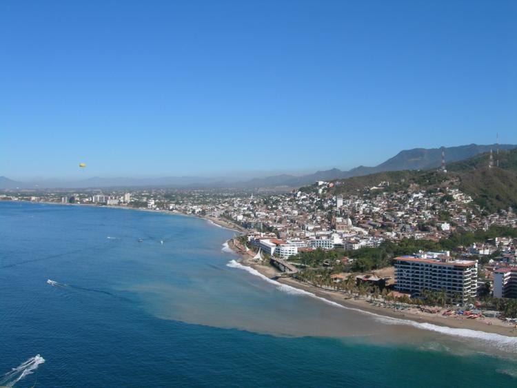 Best Places To Buy Real Estate sky view of the seaside in puerto vallarta, mexico. One of the best places to buy real estate overseas